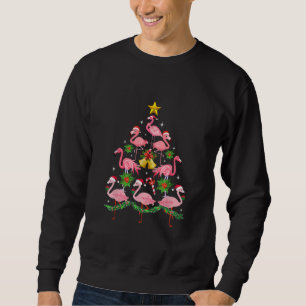 Sweatshirt Noël - Joli Flamant rose sapin de Noël