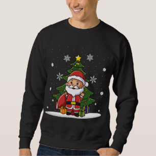 Sweatshirt Noël jolie mignonne Kawaii Chibi Santa Claus
