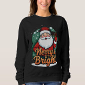 Sweatshirt Noël - "Joyeux et brillant Père Noël" (Devant)