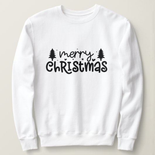 Sweatshirt noël, joyeux et lumineux, joyeux, moderne, rétro t (Design devant)