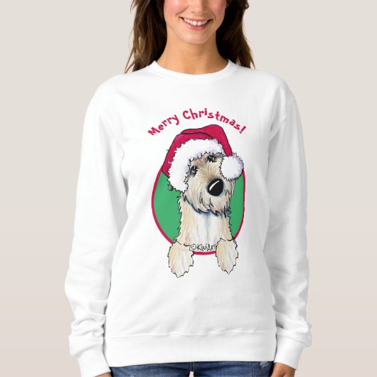 Sweatshirt Noël KiniArt Irish Wolfhound (Devant)