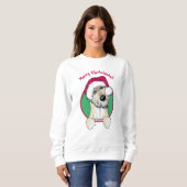 Sweatshirt Noël KiniArt Irish Wolfhound (Devant entier)
