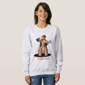 Sweatshirt Noël KiniArt Welsh Terrier (Devant entier)