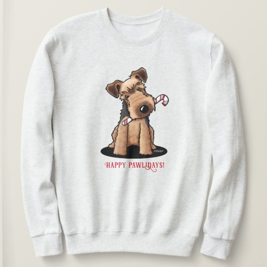 Sweatshirt Noël KiniArt Welsh Terrier (Design devant)