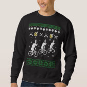 Sweatshirt Noël laid à vélo (Devant)