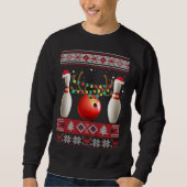 Sweatshirt Noël laid de bowling (Devant)