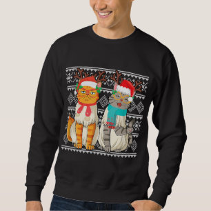 Sweatshirt Noël laid Père Noël Cat Noël cadeaux de Noël pour 