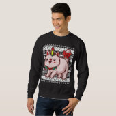 Sweatshirt Noël laid Rouge Noël Enfants Père Noël Chat (Devant entier)