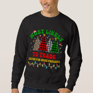 Sweatshirt Noël Le Plus Susceptible D'Échanger Soeur Pour Plu