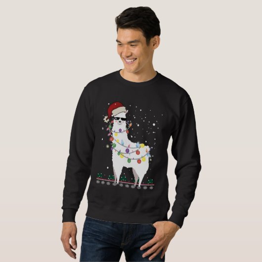 Sweatshirt Noël Llama (Devant entier)