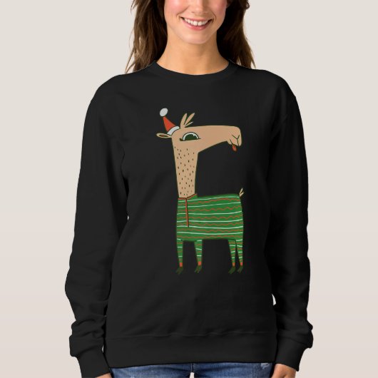 Sweatshirt Noël Llama (Devant)