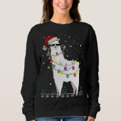 Sweatshirt Noël Llama Santa Hat Ugly Xmas Arbre Alpaca Gi (Devant)