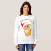 Sweatshirt Noël Meowy (Devant entier)