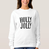Sweatshirt Noël minimal Holly Jolly (Devant)