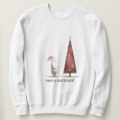 Sweatshirt Noël moderne Joyeux et hiver brillant (Design devant)