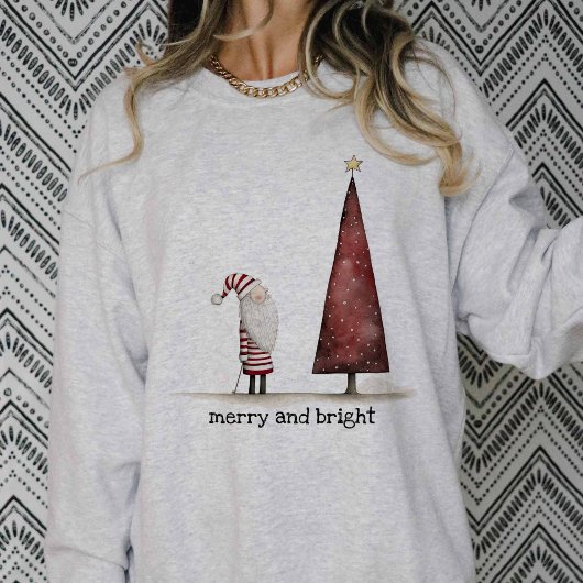 Sweatshirt Noël moderne Joyeux et hiver brillant