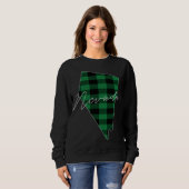Sweatshirt Noël Nevada Buffalo Plaid Unique USA Home Sta (Devant entier)