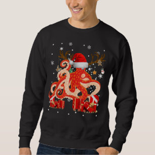 Sweatshirt Noel Octopus drôle Père Noël Reindeer Octopus Lov