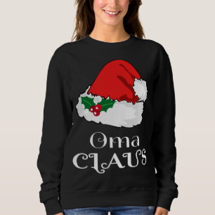 Sweatshirt Noël Oma Claus Correspondant Pyjama Santa Hat X ma