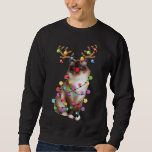 Sweatshirt Noël Père Noël Chat, Birman, Noël, Amoureux des ch