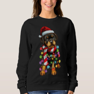 Sweatshirt Noël Père Noël Chien Rottweiler Chien Noël
