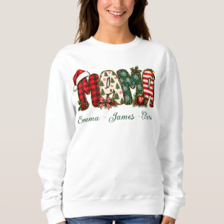 Sweatshirt Noël personnalisé sur mesure Preppy Mama