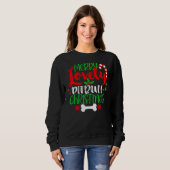 Sweatshirt Noël Pitbull mignon (Devant entier)
