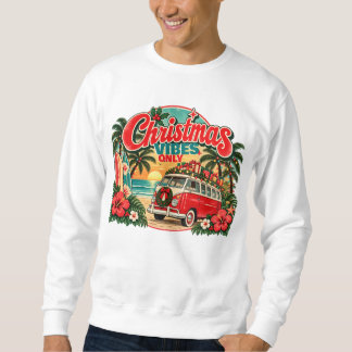 Sweatshirt Noël Rétro Tropical Plage Vintage Fêtes