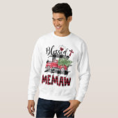Sweatshirt Noël Rouge de la Mémaille (Devant entier)