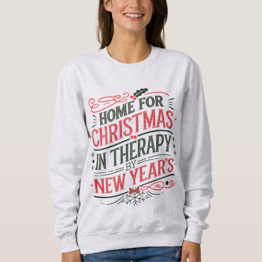Sweatshirt Noël sarcastique (Devant)