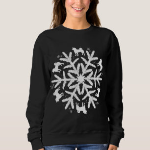 Sweatshirt Noël Shiba Inu Cadeau Snowflake Shiba Inu