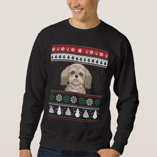 Sweatshirt Noël Shih Tzu (Devant)