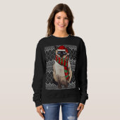 Sweatshirt Noël Siamese Chat Santa Claus Casquette (Devant entier)