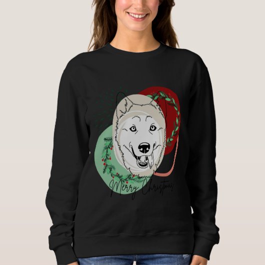 Sweatshirt Noël Sibérien Husky (Devant)