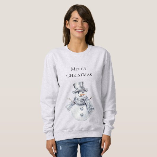 Sweatshirt Noël Silver Snowman (Devant entier)
