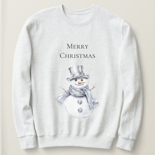 Sweatshirt Noël Silver Snowman (Design devant)