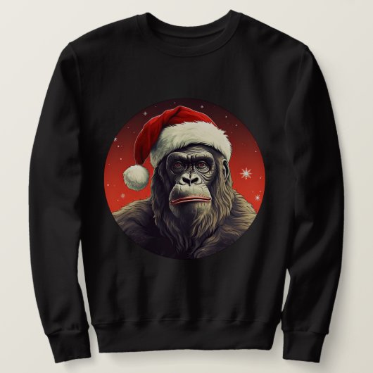 Sweatshirt Noël singe (Design devant)