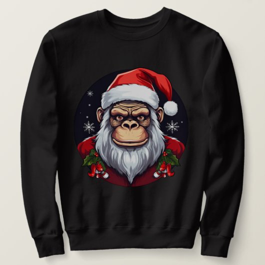 Sweatshirt Noël singe (Design devant)
