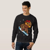Sweatshirt Noël Snowboard Gingerbread Girl (Devant entier)