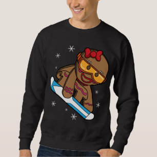 Sweatshirt Noël Snowboard Gingerbread Girl
