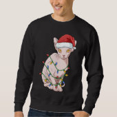 Sweatshirt Noël Sphynx Chat Cadeau Femmes Sphynx Chat (Devant)