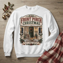 Noël sur la véranda avant vintage ferme américaine