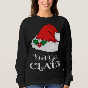 Sweatshirt Noël Yaya Claus Correspondant Pyjama Santa Hat X-m