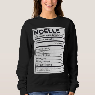 Sweatshirt Noelle Nutrition Information Problème Résoudre Dur