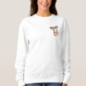 Sweatshirt Nœud Papillon Rétro Léopard Cerise Douce & Douille (Devant)