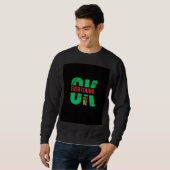 Sweatshirt noir à manches longues (Devant entier)