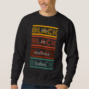 SWEATSHIRT NOIR AMOUR BLACK JOY NOIR EXCELLENCE ET HISTOIRE N