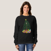 Sweatshirt noir arbre de Noël (Devant entier)