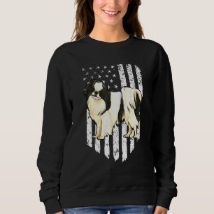 Sweatshirt Noir Blanc Américain Drapeau Japonais Chin 4 Juil