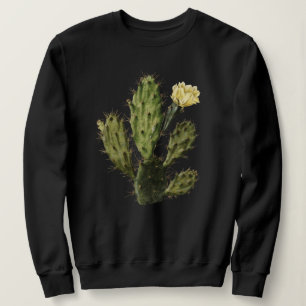 Sweatshirt noir Cactus Flower Vintage